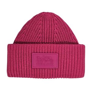 Coach Hat Beanie Pink Wool Blend Cuffed Logo Sporty Barbiecore Cottagecore Gift